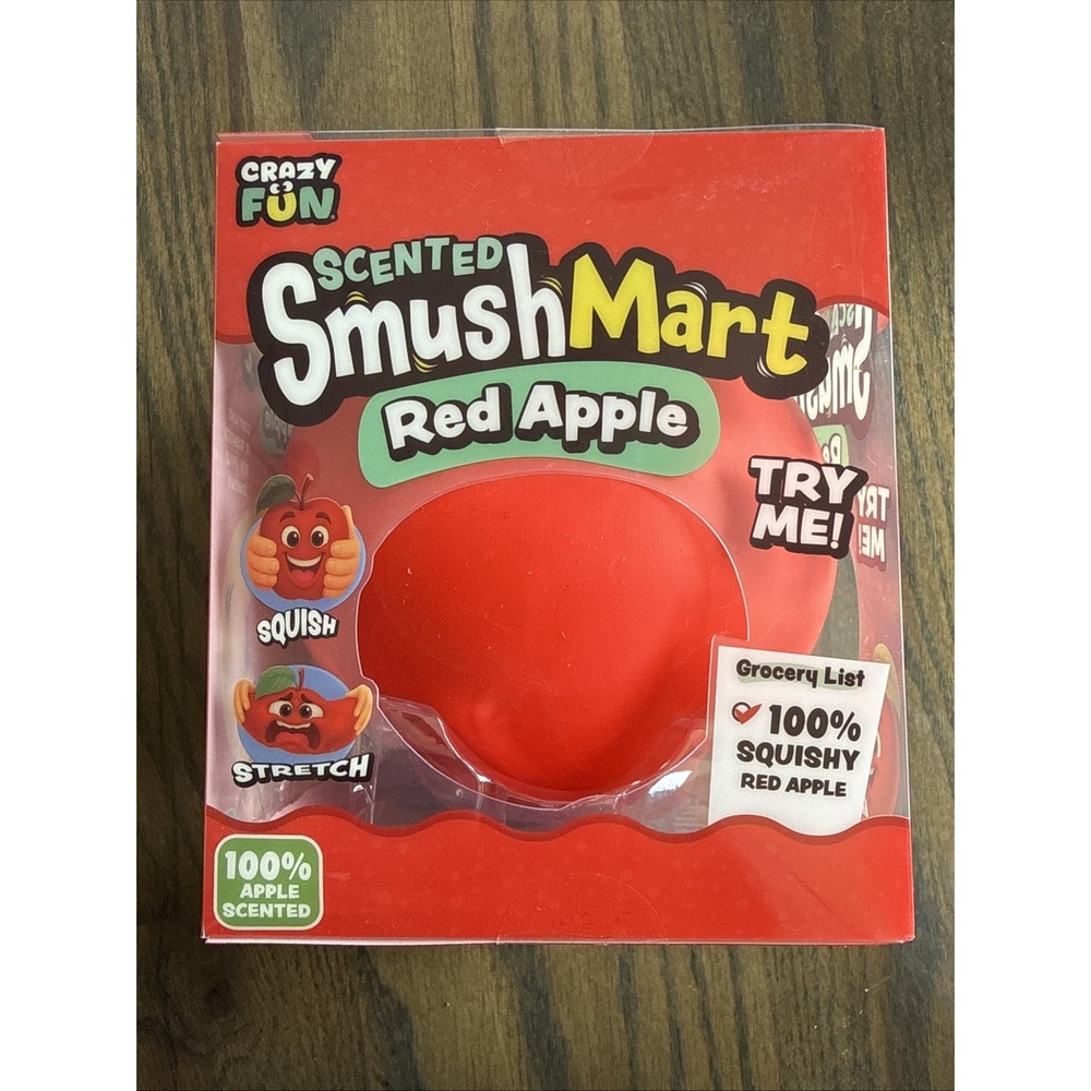 Crazy Fun SmushMart Red Apple Scented Tactile Squeeze Toy‎ 6+ Years